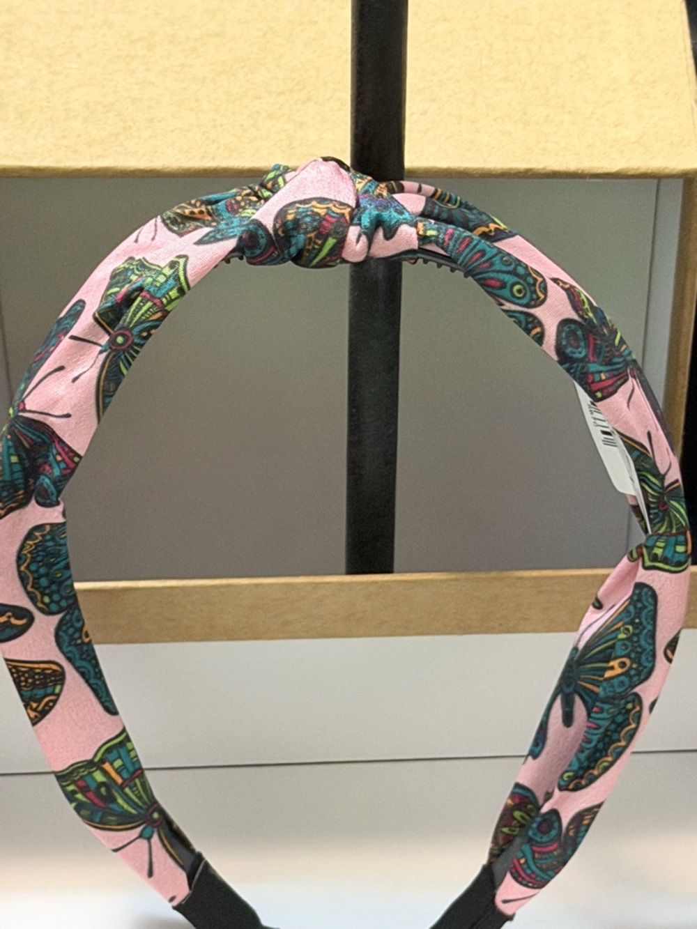 Pink Floral Pattern Knot Headband